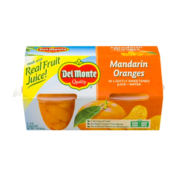 Del Monte Mandarin Oranges 100% Juice 4 Cups