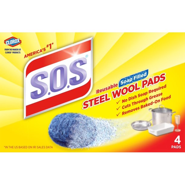 S.O.S Steel Wool Pad 4ct