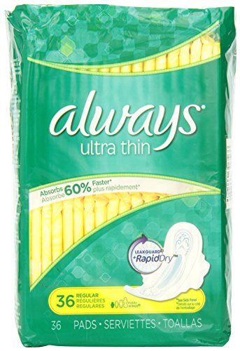 Always Ultra Thin Regular Pads Size 1 36ct