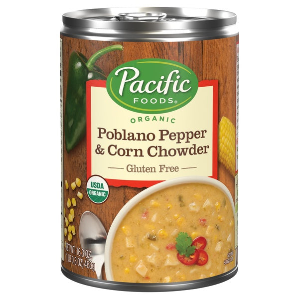 *Pacific Foods Gluten Free Organic Poblano Pepper & Corn Chowder 16.3oz