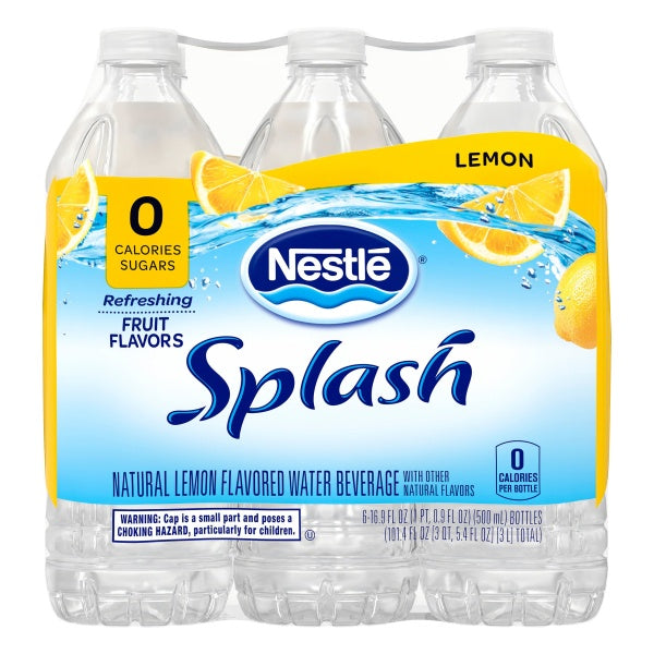 Nestle Splash Lemon Flavored Water 16.9oz x 6