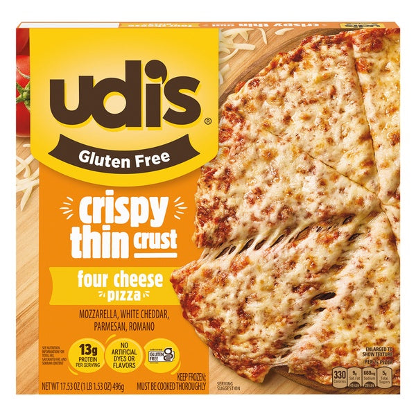 Udi's Gluten Free Crispy Thin Crust Four Cheese Pizza 17.53oz