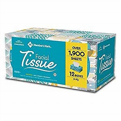 Member's Mark 2-ply Facial Tissue 12ct