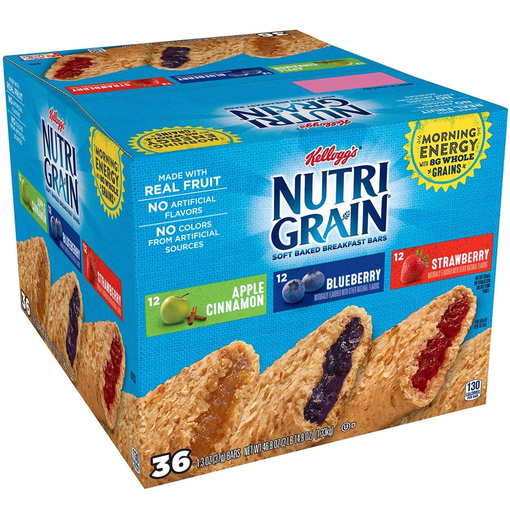 Kellogg's Nutri Grain Soft Baked Breakfast Bars Variety Pack 36ct