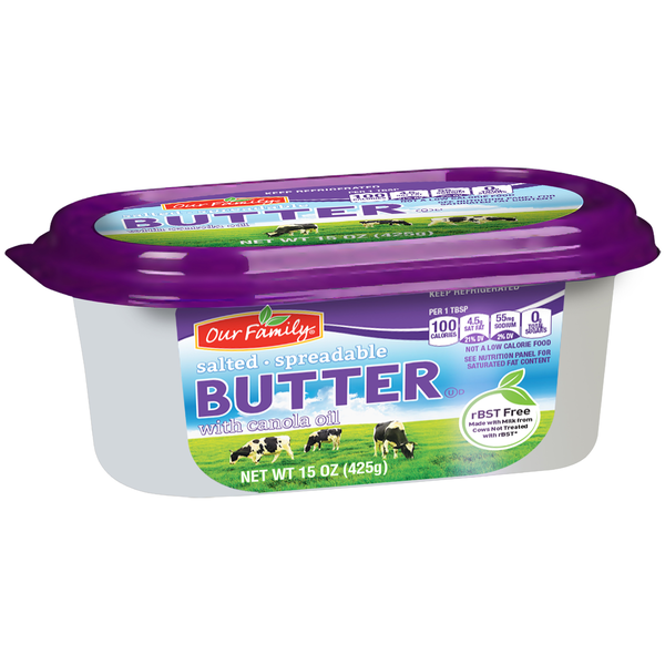 Our Family Salted Spreadable Butter 15oz