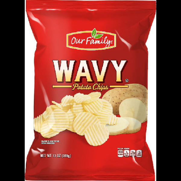 Our Family Party Size Wavy Potato Chips 13oz