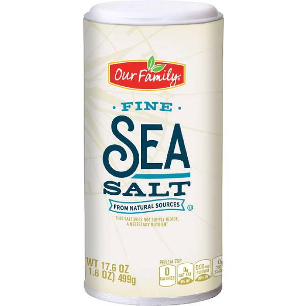 Our Family Fine Sea Salt 17.60 oz