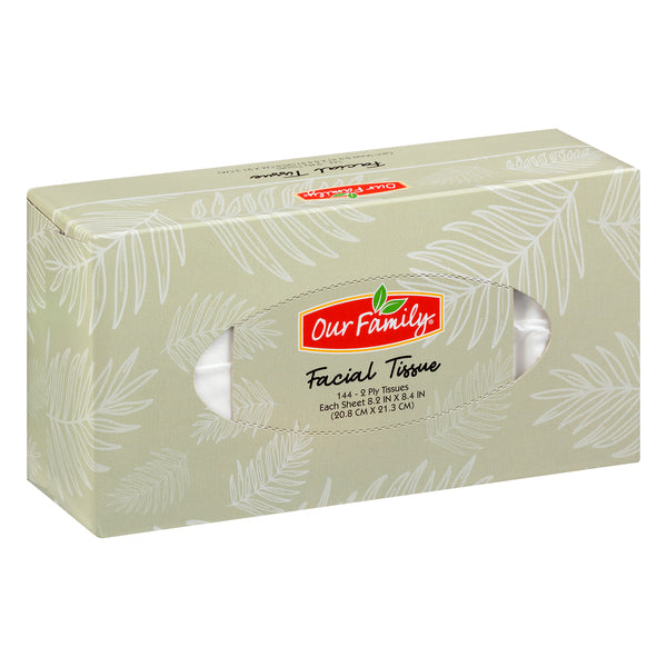 Our Family 2 Ply Facial Tissue 144ct