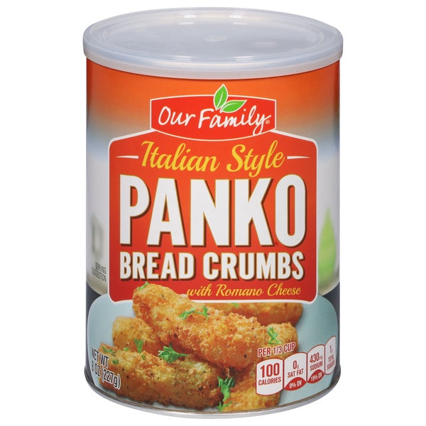 Our Family Italian Style Panko Bread Crumbs w/ Romano Cheese 8oz