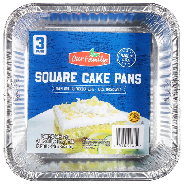 Our Family Square Cake Pan 3ct