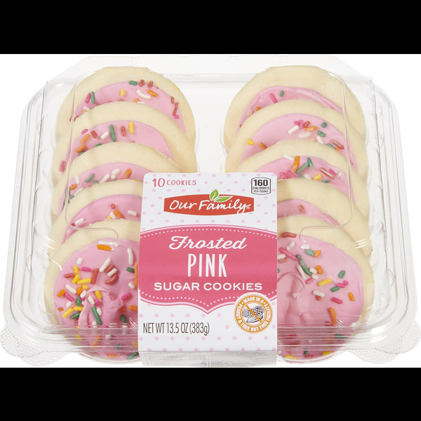 Our Family Frosted Pink Sugar Cookies 13.5oz