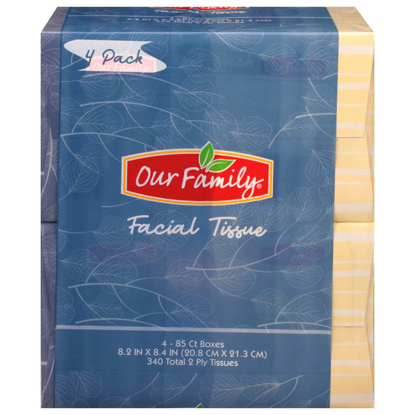 Our Family Facial Tissue Cube Multipack 4ct