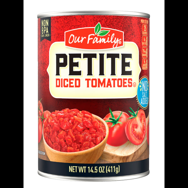 Our Family No Salt Added Petite Diced Tomatoes 14.5oz