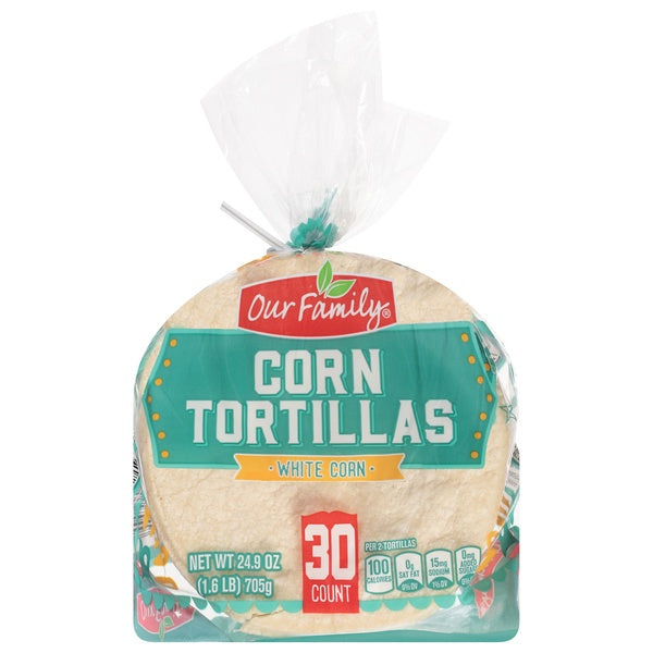 Our Family White Corn Corn Tortilla Wrap 30ct