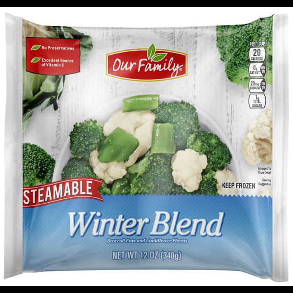 Our Family Winter Blend Frozen Broccoli & Cauliflower 12oz