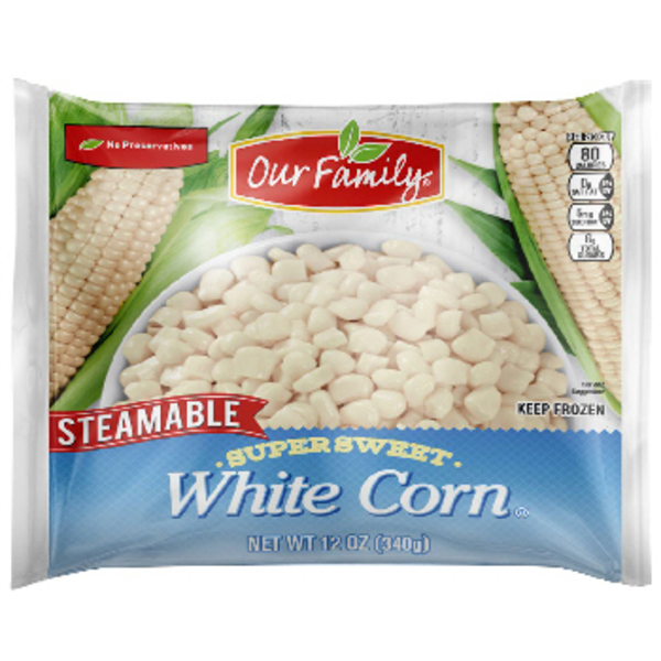 Our Family Frozen Super Sweet White Corn 12oz