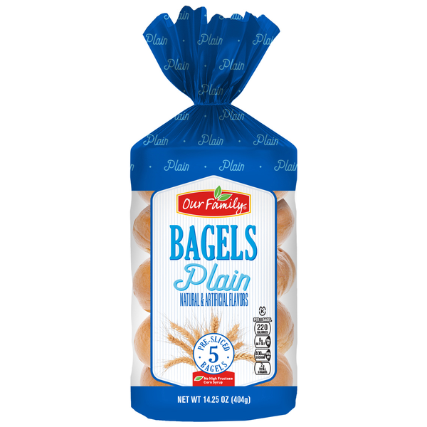 Our Family Plain Bagels 5ct