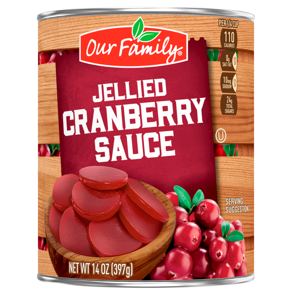 Our Family Jellied Cranberry Sauce 14oz