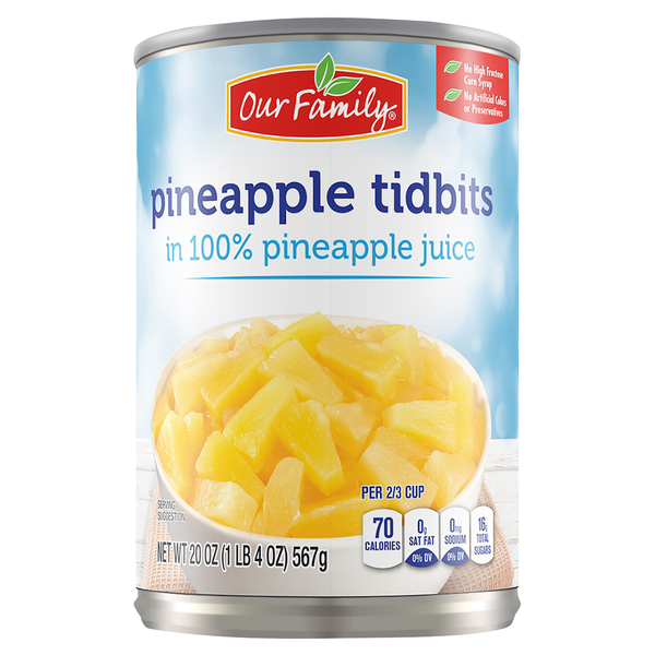 Our Family Pineapple Tidbits 20 oz