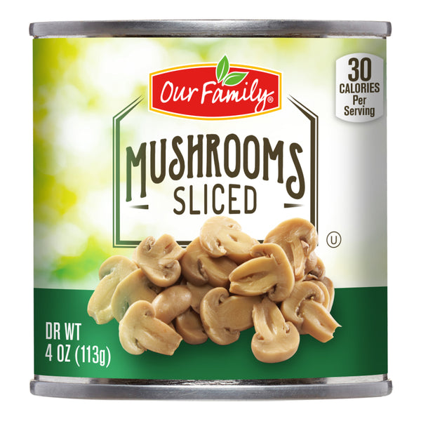 Our Family Sliced Mushrooms 4oz