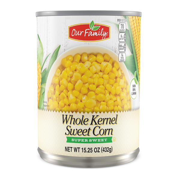 Our Family Whole Kernel Sweet Corn 15.25oz