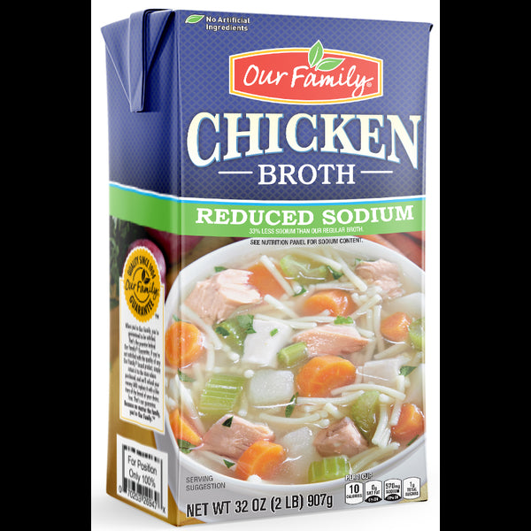 Our Family Reduced Sodium Chicken Broth 32oz