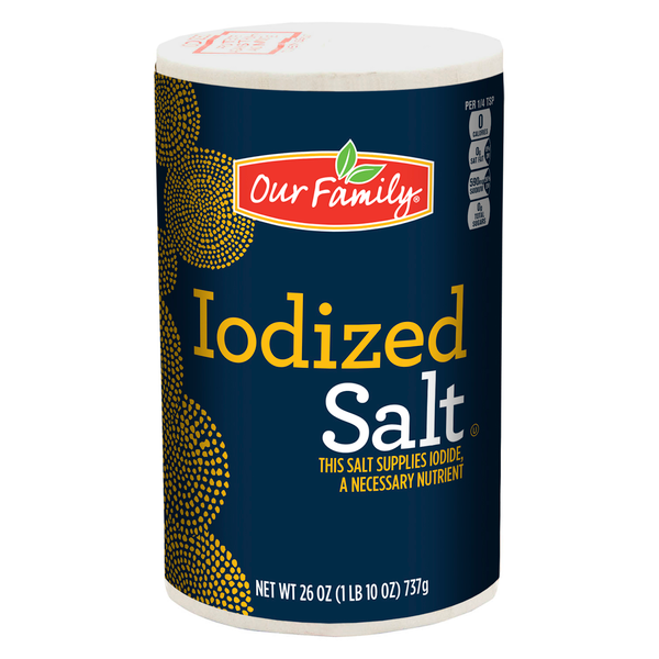 Our Family Iodized Salt 26oz