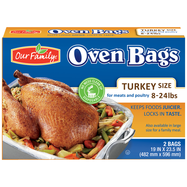 Our Family Turkey Size Oven Bag 2ct