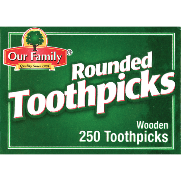 Our Family Rounded Toothpicks 250ct