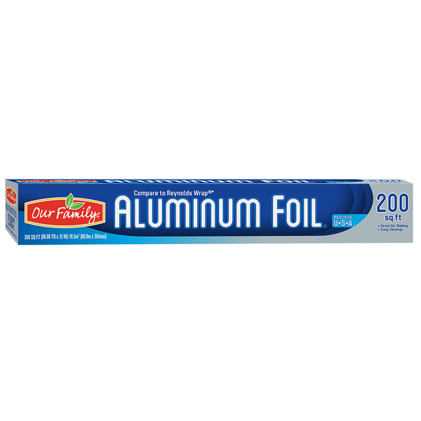 Our Family Aluminum Foil 200 sq ft