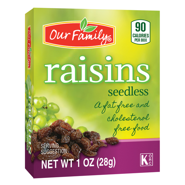 Our Family Seedless Raisins 1oz x 6