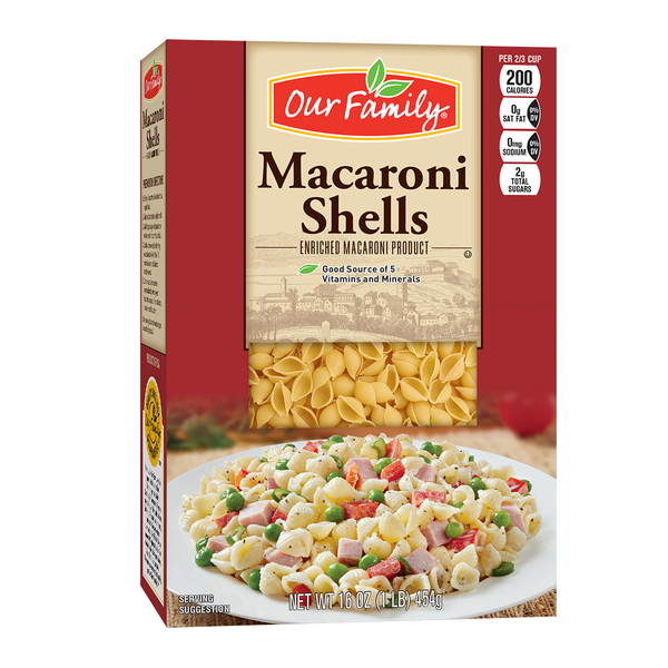 Our Family Macaroni Shells 16oz