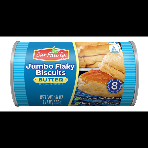 Our Family Butter Flavor Jumbo Flaky Biscuits 16oz