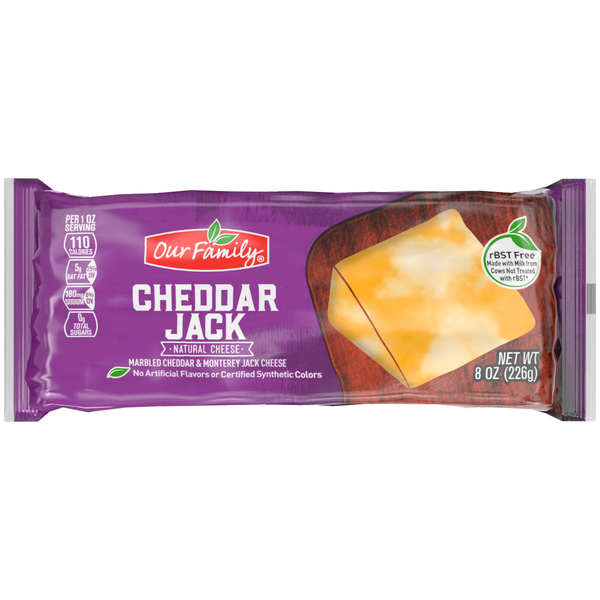 Our Family Cheddar Jack Cheese Bar 8oz