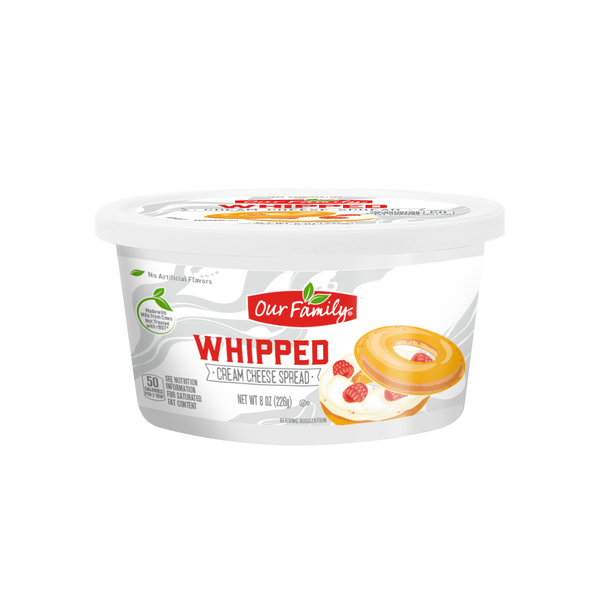 Our Family Whipped Cream Cheese Tub 8oz