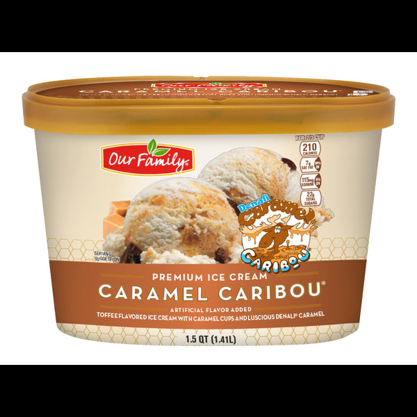 Our Family Caramel Caribou Ice Cream 48oz