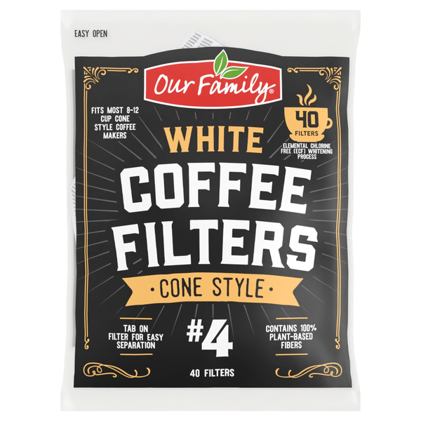 Our Family #4 Cone Style Coffee Filters 40ct