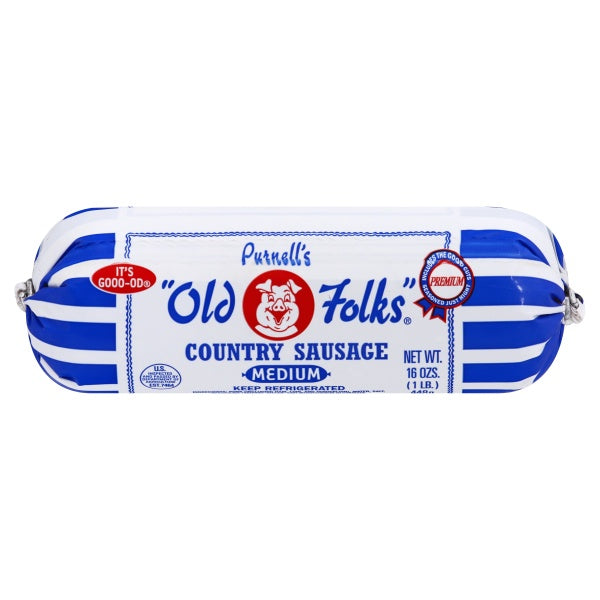 Purnell's Medium Country Sausage Roll 16oz