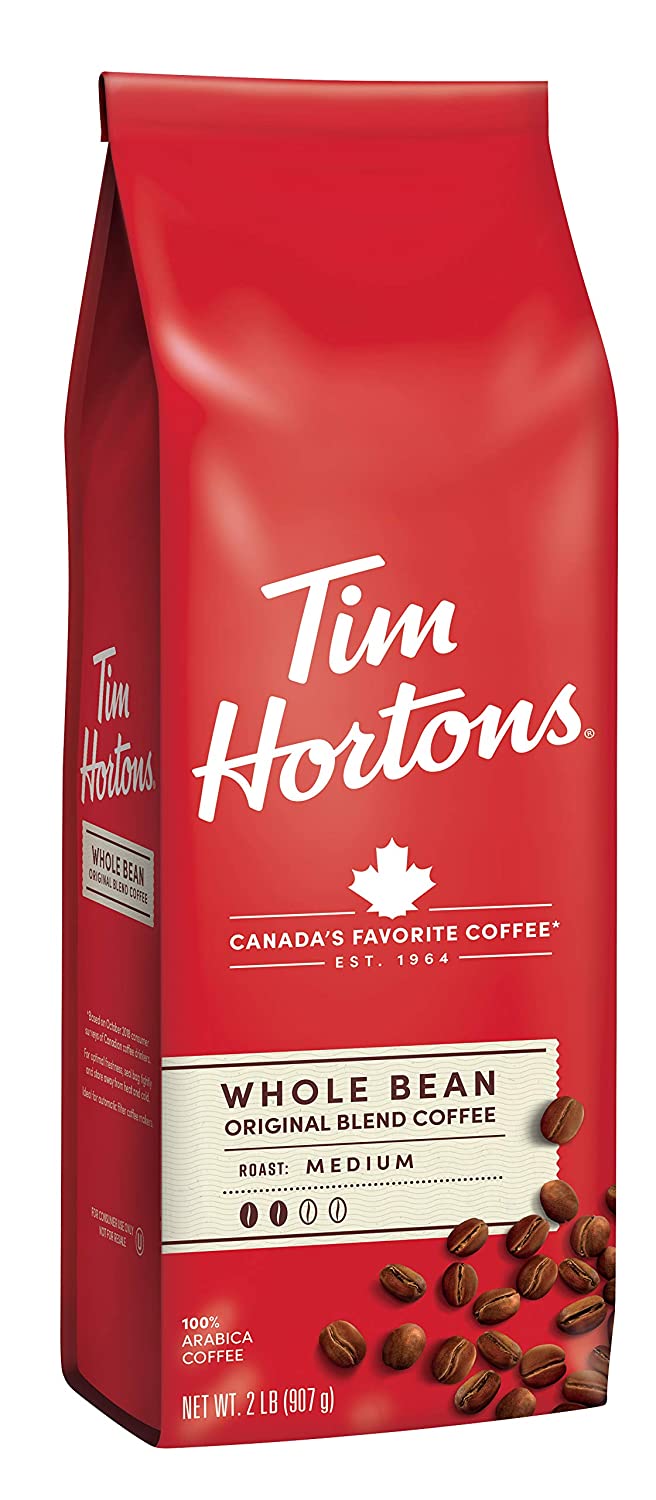 Tim Horton's Original Medium Roast Whole Bean Coffee 32oz