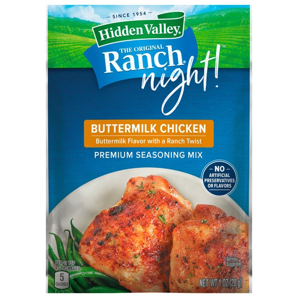 Hidden Valley Ranch Night Buttermilk Chicken Seasoning Mix 1oz