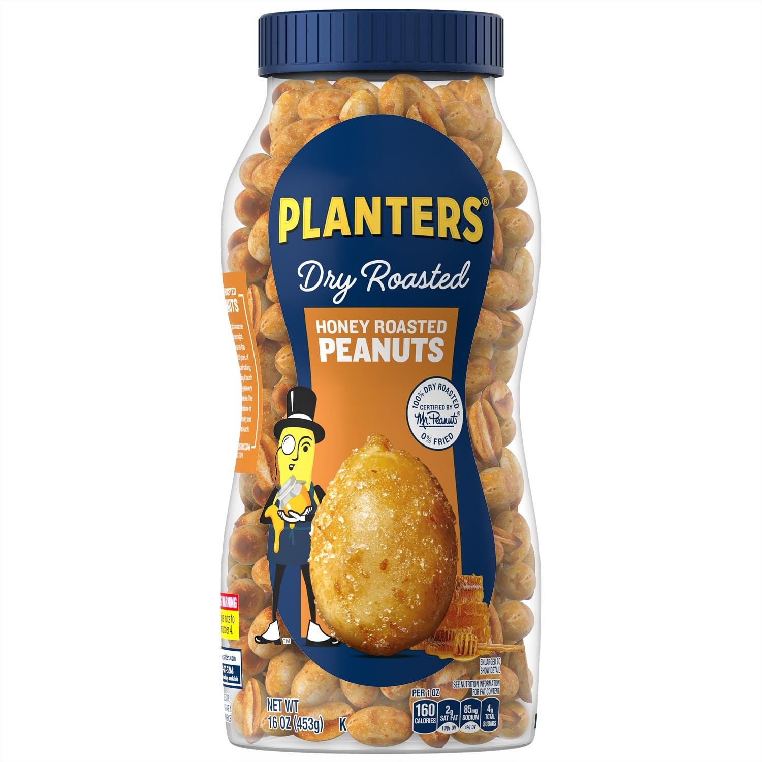 Planters Dry Roasted Honey Roasted Peanuts 16oz