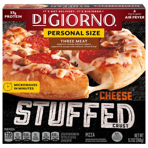 DiGiorno Personal Size Three Meat Stuffed Crust Pizza 9.2oz