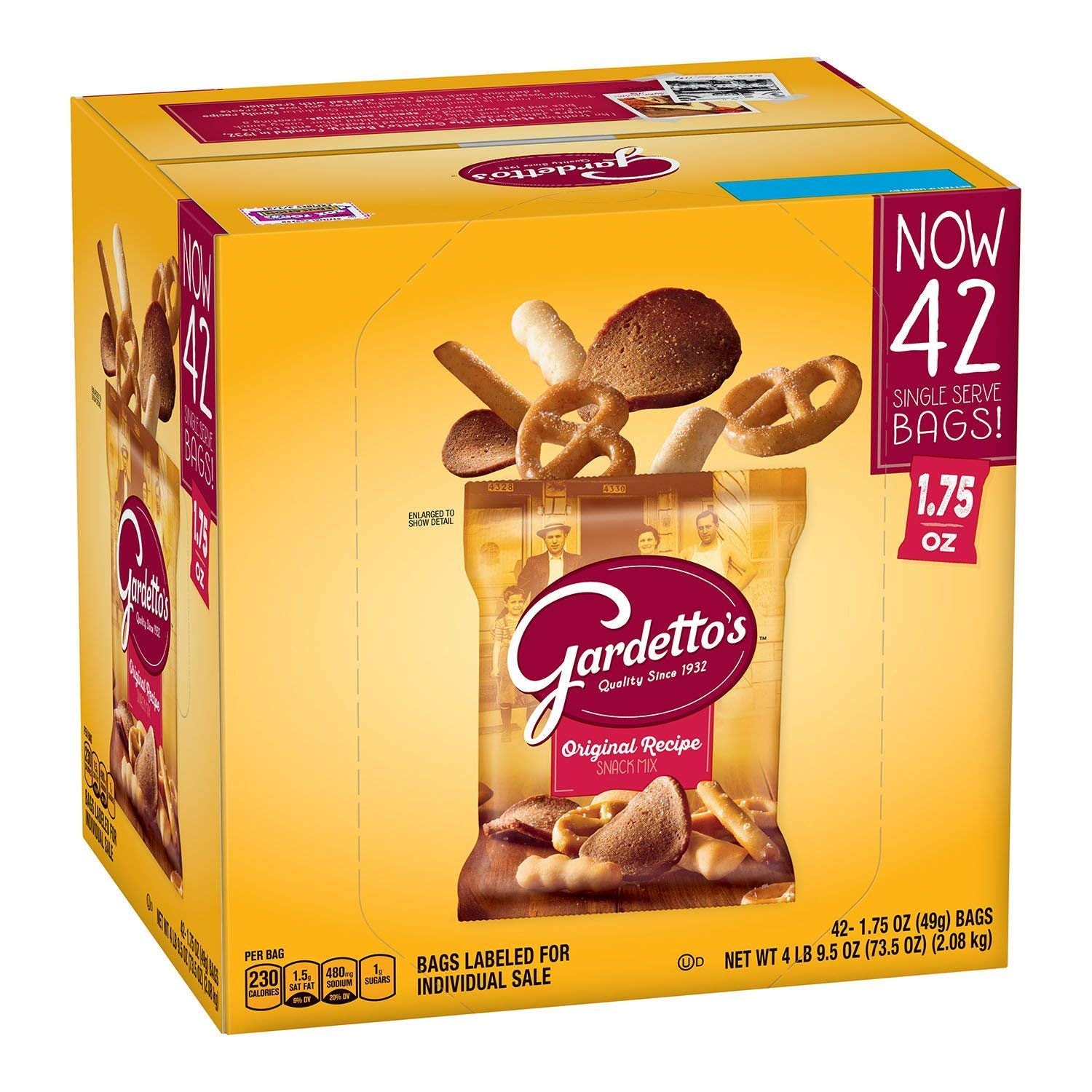 Gardetto's Single Serve Original Snack Mix Bags 1.75oz x 42