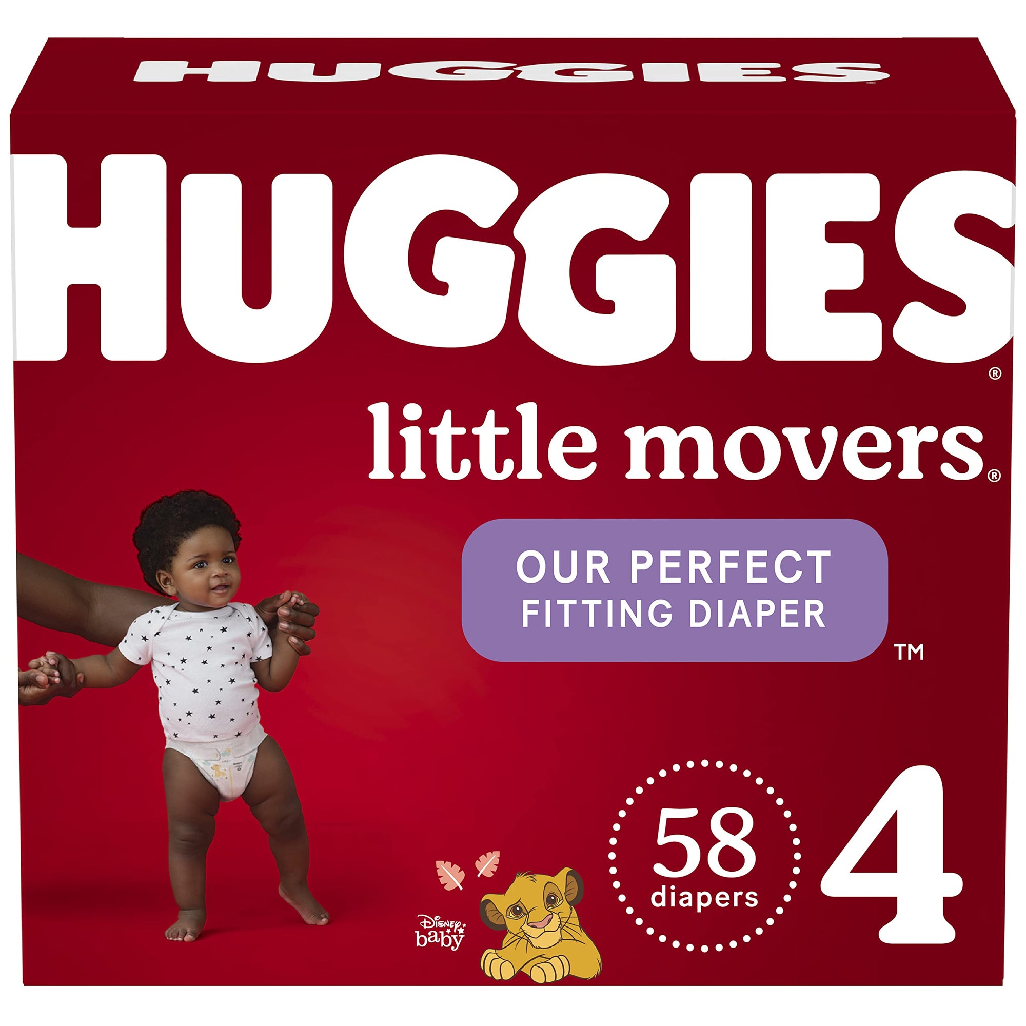 Huggies Diapers Little Movers Size 4, 58 ct