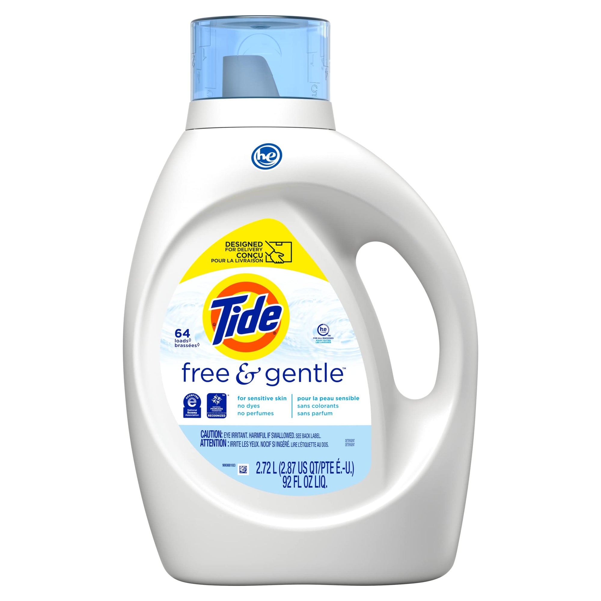 Tide Free & Gentle Laundry Detergent 64 Loads 92fl oz