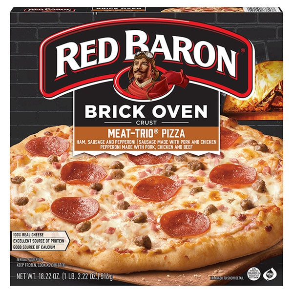 Red Baron Brick Oven Crust Meat-Trio Pizza 18.22oz