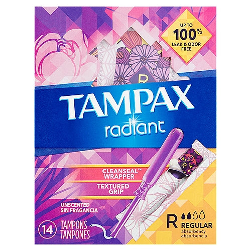 Tampax Pocket Radiant Regular Compact Tampons 14ct