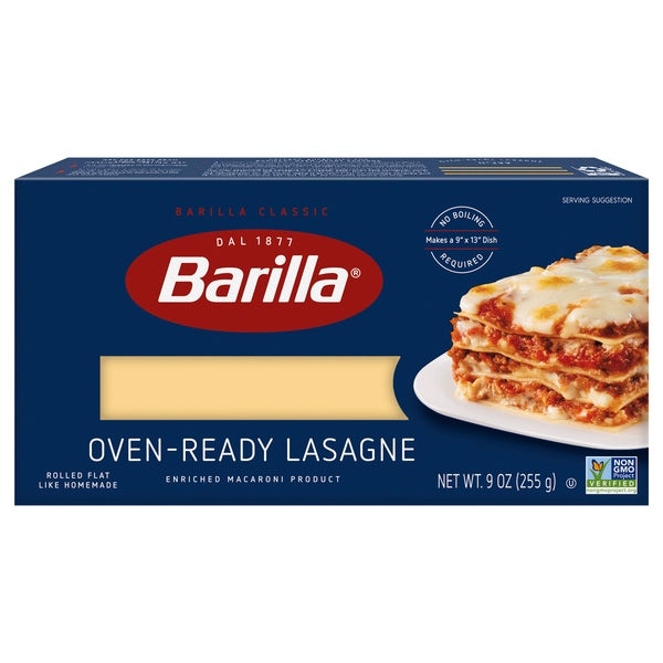 Barilla Oven Ready Lasagne Pasta 9oz