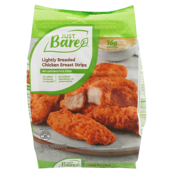 Just Bare Lightly Breaded Chicken Breast Strips 24oz