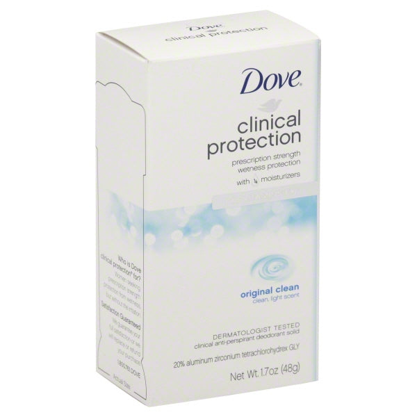 Dove Clinical Protection Original Clean Solid Anti-Perspirant Deodorant 1.7oz